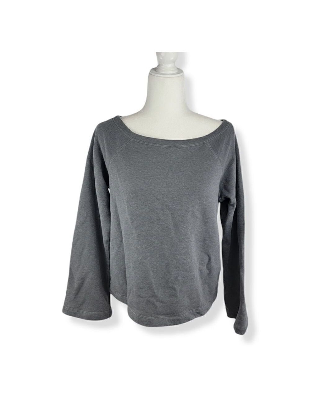 Fabletics Rainbow Cute AF Bell Sleeve Gray Small